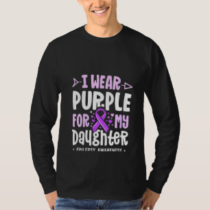 Camiseta Las Mujeres Epilepsia Cinta Que Llevo Púrpura Por 