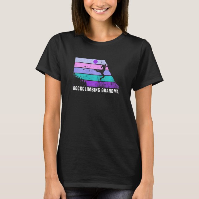Camiseta Las Mujeres Escalan Como Una Escala De Rock Retro  (Anverso)