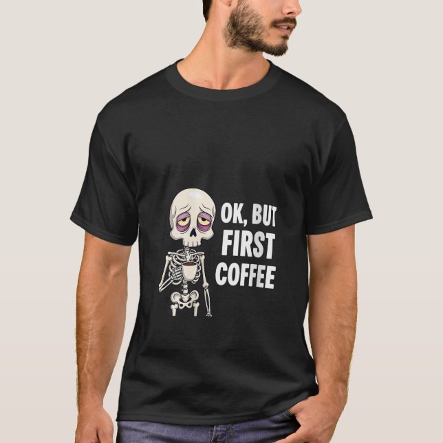 Camiseta Las mujeres están bien pero el primer café Lover S (Anverso)