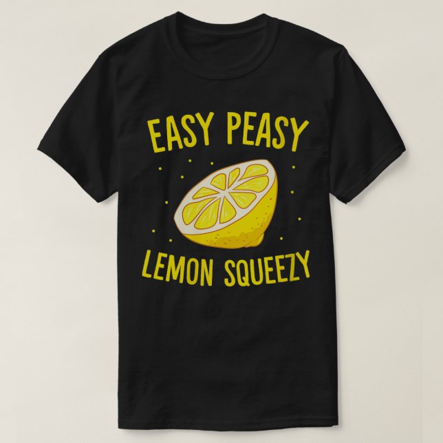 Camiseta Las mujeres fácil Peasy Lemon Squeezy Funny Lemon  (Diseño del anverso)