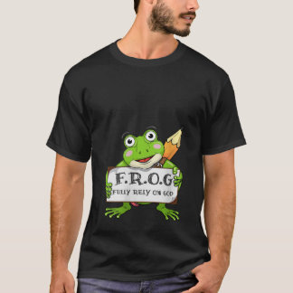Camiseta Las Mujeres FROG Dependen Por Completo De Dios En