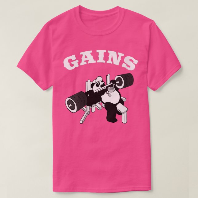 Camiseta Las mujeres ganan el gimnasio Panda Weightrising B (Diseño del anverso)