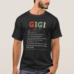 Camiseta Las mujeres Gigi divertida definición de abuela de