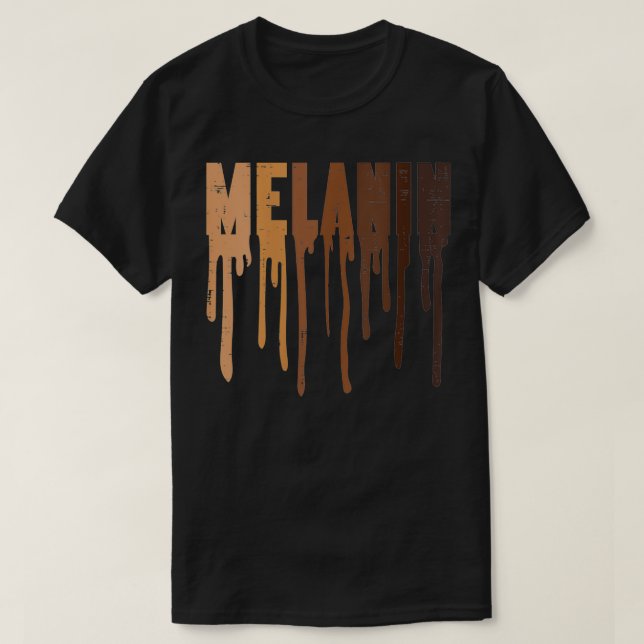 Camiseta Las mujeres gotean Melanin Negro Orgullo africano  (Diseño del anverso)