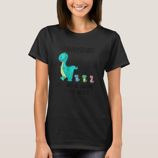 Camiseta Las mujeres grannysaurus como la abuela normal per (Anverso)