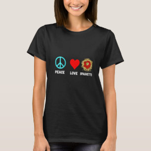 Camiseta Las mujeres italianas espagueti Peace aman fideos