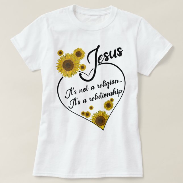 Camiseta Las Mujeres Jesús No Es Una Religión Es Una Relaci (Diseño del anverso)