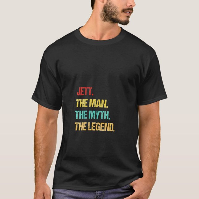 Camiseta Las Mujeres Jett El Hombre El Mito La Leyenda (Anverso)