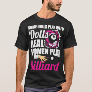 Camiseta Las mujeres juegan al billar de jugadores de billa
