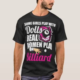 Camiseta Las mujeres juegan al billar de jugadores de billa