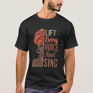 Camiseta Las Mujeres Junetéi Levantan Cada Voz Canta Black