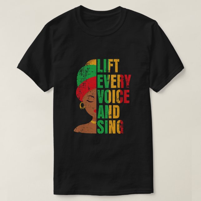 Camiseta Las Mujeres Junetéi Levantan Cada Voz Y Cantan Neg (Diseño del anverso)