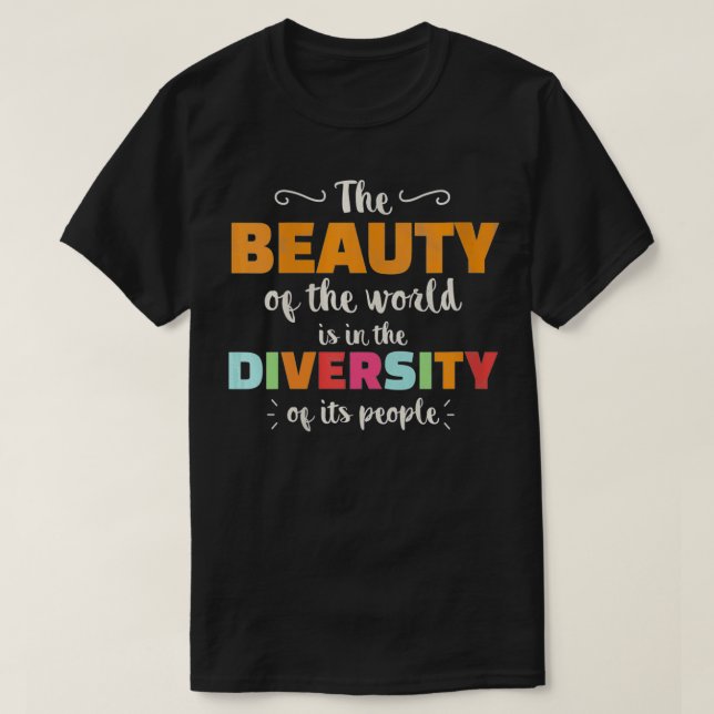 Camiseta Las Mujeres La Belleza De La Diversidad Mundial De (Diseño del anverso)