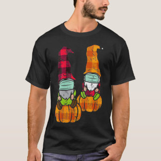 Camiseta Las mujeres lucen gnomes calabaza cara mascara Acc