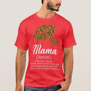 Camiseta Las Mujeres Mama Leopard Lidera A Una Abuela Graci
