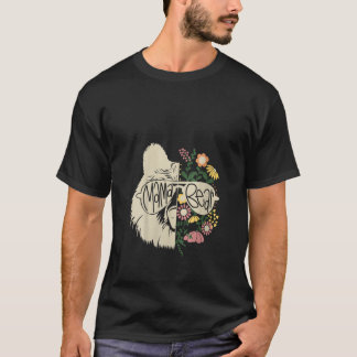 Camiseta Las Mujeres Mamá Llevan Medio Oso Medio Flor Hippi