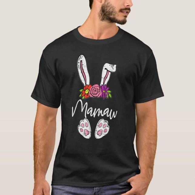 Camiseta Las mujeres Mamaw Bunny Ears Cuidad de Pascua (Anverso)
