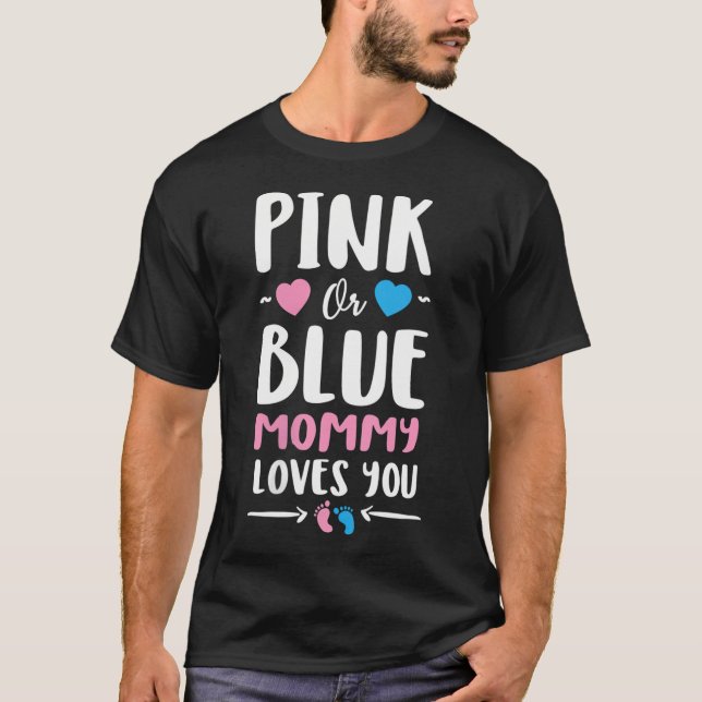 Camiseta Las Mujeres Mami Rosa O Azul Te Aman Camisas Géner (Anverso)