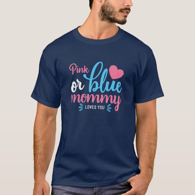 Camiseta Las Mujeres Mami Rosa O Azul Te Amas Invitación G (Anverso)