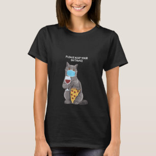 Camiseta Las Mujeres Mantienen Distancia Del Corto Pelo Bri