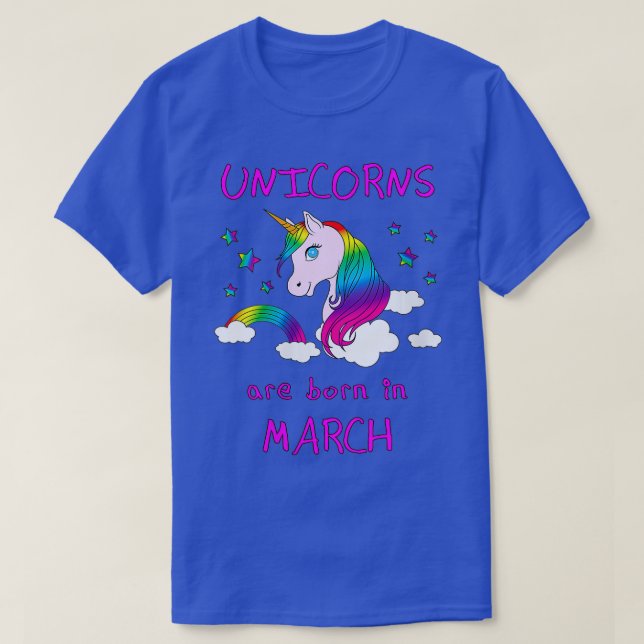 Camiseta Las Mujeres Marchan Cumpleaños Unicornios Nacieron (Diseño del anverso)