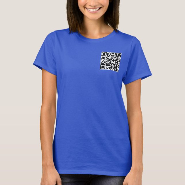 Camiseta Las mujeres me escanean código QR de doble lado Pr (Anverso)
