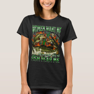 Camiseta Las mujeres me quieren, los peces me temen, divert