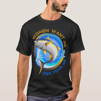 Camiseta Las mujeres me quieren, los peces me temen Memes d
