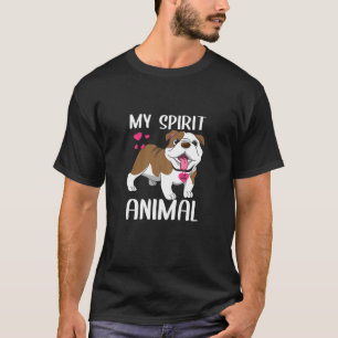 Camiseta Las mujeres mi espíritu Bulldog animal Amo el coll