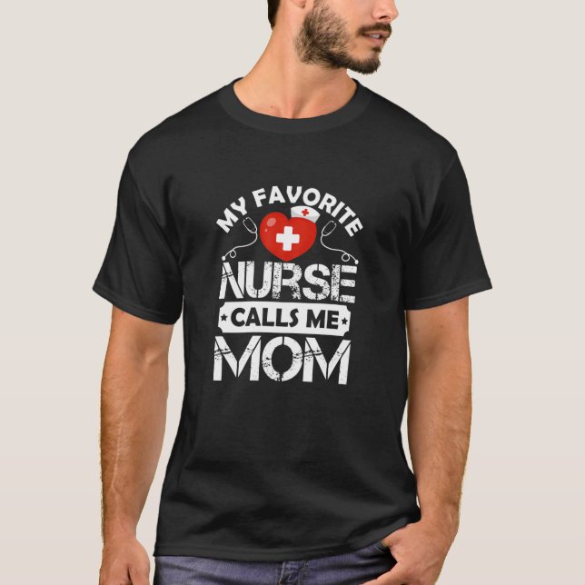 Camiseta Las mujeres mi hija favorita hijo enfermera RN CNA (Anverso)