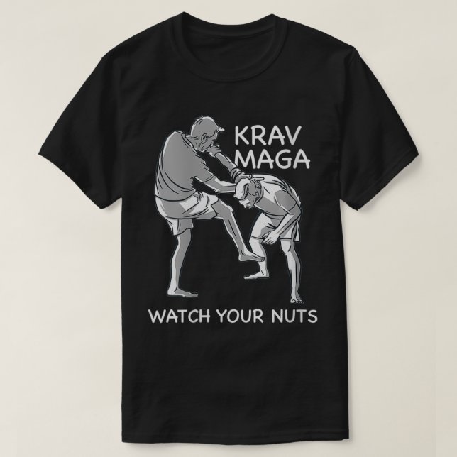 Camiseta Las mujeres miran sus nueces Krav Maga combate y a (Diseño del anverso)