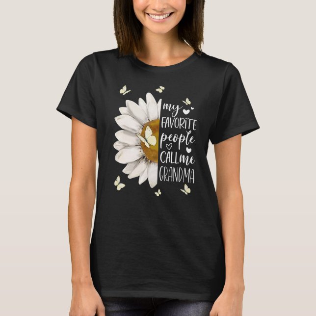 Camiseta Las mujeres mis favoritas me llaman abuela Daisy B (Anverso)