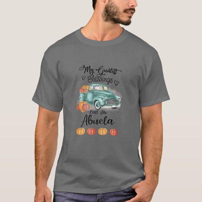 Camiseta Las mujeres mis mayores bendiciones me llaman Abue (Anverso)