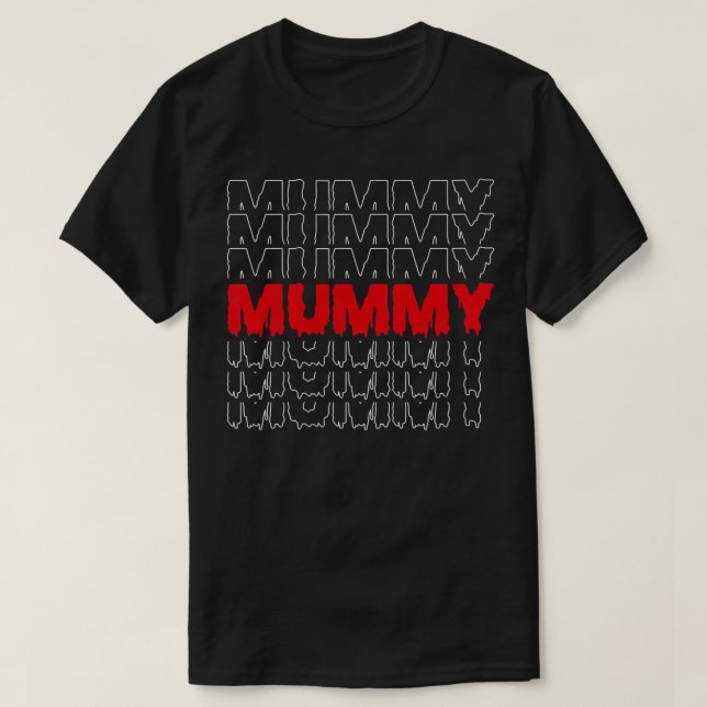 Camiseta Las Mujeres Mummy Nuevos Padres Disfraces De Hallo (Diseño del anverso)