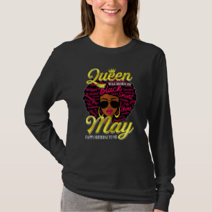 Camiseta Las Mujeres Nacieron En Mayo, Feliz Cumpleaños.
