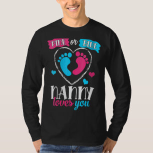 Camiseta Las Mujeres Nana Rosa O Azul Aman A Su Bebé Sexo