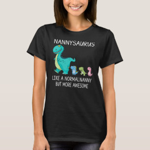 Camiseta Las Mujeres Nannysaurus Como Una Niñera Normal Pe