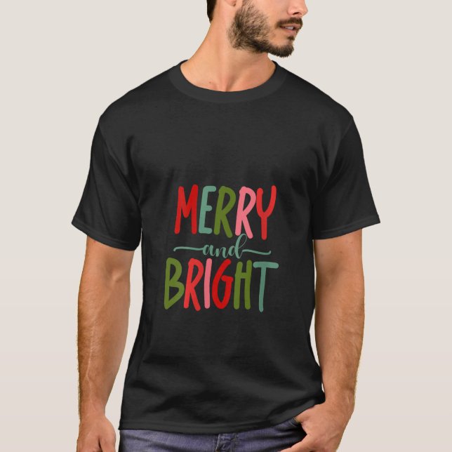 Camiseta Las Mujeres Navidades Madres Y Brillantes Encenden (Anverso)