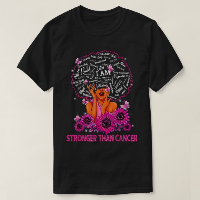 Camiseta Las mujeres negras reina más fuerte que el rosa de (Diseño del anverso)