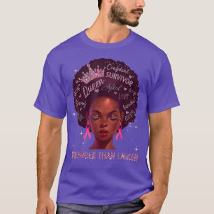 Camiseta Las mujeres negras reina más fuerte que el rosa de