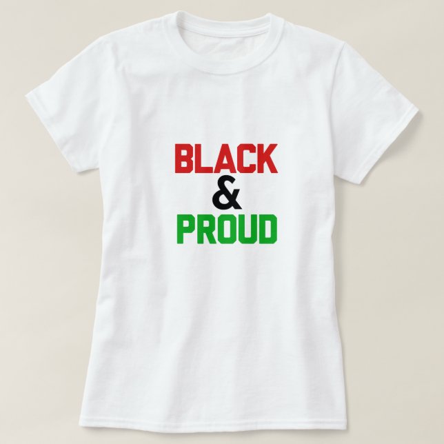 Camiseta Las mujeres negras y orgullosas (Diseño del anverso)