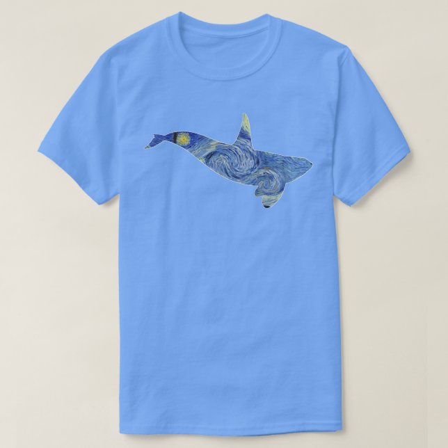 Camiseta Las mujeres Orca Van Gogh Starry Noche Art Van Gog (Diseño del anverso)