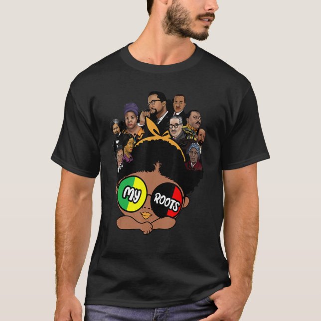 Camiseta Las Mujeres Orgullosas De Mis Raíces BHM Black Pri (Anverso)