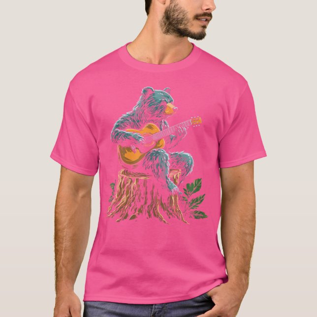 Camiseta Las Mujeres Oyen Tocando Guitarra Acústica Foresta (Anverso)