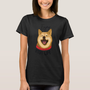 Camiseta Las Mujeres Perro Encantador Shiba Inu Disfrutan T