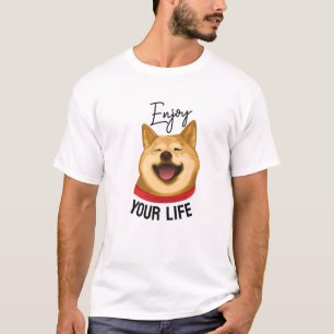 Camiseta Las Mujeres Perro Encantador Shiba Inu Disfrutan T
