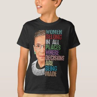 Camiseta Las Mujeres Pertenecen A Todos Los Lugares Donde L