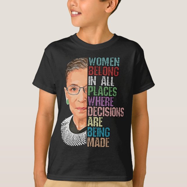 Camiseta Las Mujeres Pertenecen A Todos Los Lugares Donde L (Anverso)