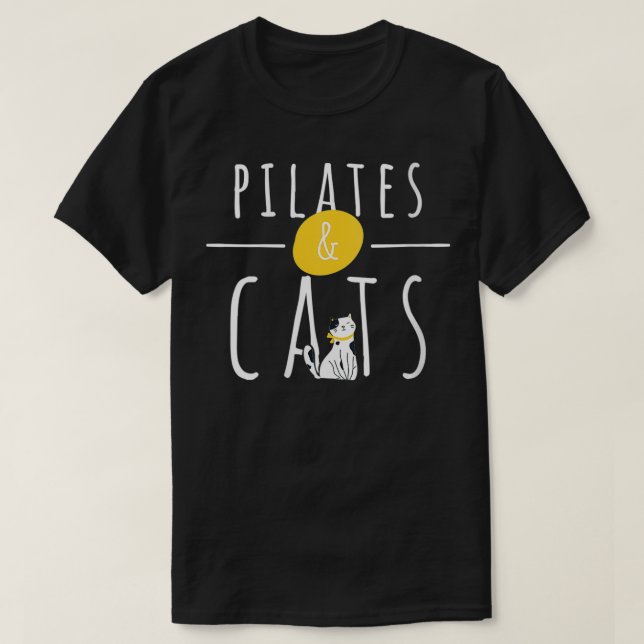 Camiseta Las Mujeres Pilates Y Las Propietarias De Gatos En (Diseño del anverso)