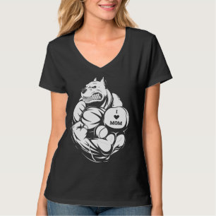 Camiseta Las mujeres pintan el tatuaje de Bulldog que amo a